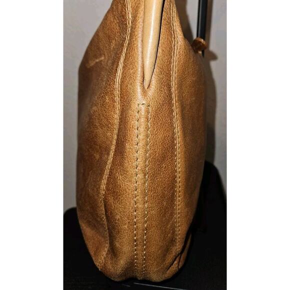 Derek Alexander Central Park Classic Hobo Light Brown Leather Handbag 15"x12" - Picture 10 of 16